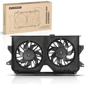 A-Premium Engine Radiator Cooling Fan Assembly Compatible with Select Dodge & Chrysler Models - Caravan 2005-2007, Grand Caravan 2005-2007, Town & Country 2005-2007 - Replace# 4677695AA