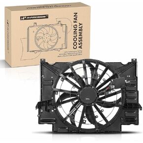 A-Premium Engine Radiator Cooling Fan Assembly Compatible with Select Jaguar Models - XF 2016-2019, XE 2017-2019 - Replace# T2H20465