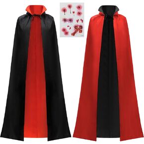 JOYIN Adult Child Unisex Vampire Costume Accessories Halloween Vampire Cape for Transylvania Dracula Theme Party