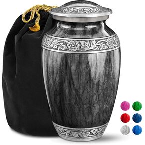 Cremation Urns for Human Ashes - Waterscapes Dark Gray Large Decorative Urn for Adult Men & Women - Burial Urns for Adult Human Ashes