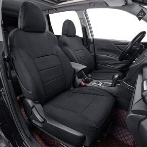 coverdream Forester Waterproof Leather Seat Covers Custom Fit for 2019-2024 Subaru Forester Seat Covers,Full Coverage,Airbag Compatible Car Seat Protector(Full Set,Black)