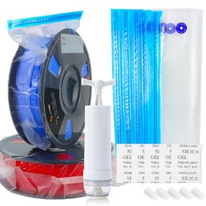 LOVOON Filament Storage Bags 30pcs, 3D Printer Filament Storage Bags Vacuum Sealed Kit with 30pcs Desiccant, Auto Pump, Perfect for 3D Filament Storage or Using After Filament Dryer Box