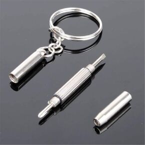 Eyeglass Repair Kit Repair Tool 3 in 1 Mini Stainless Steel Screwdriver Keychain for Optical/Glasses/Eyeglass Frames/Sunglasses/Jewellery/Watches Fix Glasses, Change Watch, Laptop