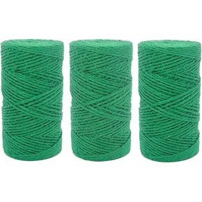 Quotidian 640 Feet (c. 213 Yards) 1/8 inch 3 ply Natural Jute Twine String Rolls for Packing String, Artworks Crafts, Gift Wrapping, Picture Display and Gardening (3mm)