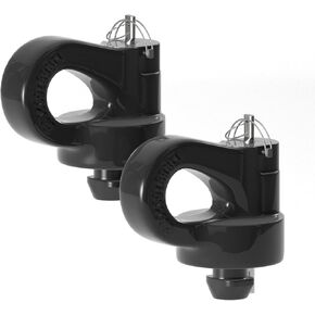60691 Puck System Gooseneck Hitch Safety Chain Anchors 38000 lbs Load, Fit for 2013-2021 Ford F250 F350 F450/2016-2020 Chevrolet Silverado, GMC Sierra 2500HD 3500HD/2016-2023 Nissan Titan XD (2 PCS)