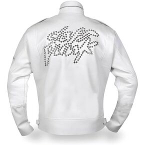 Electroma Daft-punk Jacket- Black Faux Leather Punk Biker Jacket For Men's