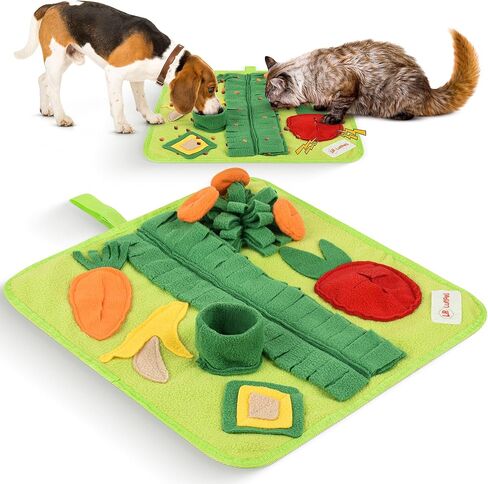 Rabbit Foraging Mat: Unique & Colorful Veggie Patch, Ideal Interactive Bunny Toy, Chew-Proof Snuffle Mat for Rabbits with Multiple Hiding Places, Super Easy to Clean Guinea Pig Snuffle Mat. in Kuwait