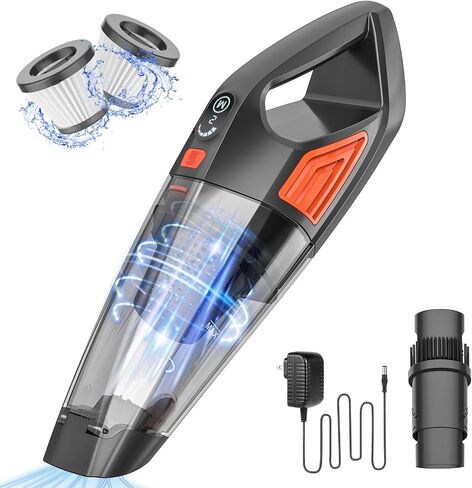 Handheld Vacuum Cordless Car Vacuum, Dust Buster Hand Vcauum Rechargeable with Large-Capacity Battery, Lightweight Rechargeable Powerful Portable Vacuum for Car, Home and Pet Hair in Saudi Arabia