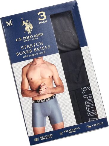 U.S. Polo Assn. Men's Underwear - Casual Stretch Boxer Briefs (6 Pack) in Kuwait