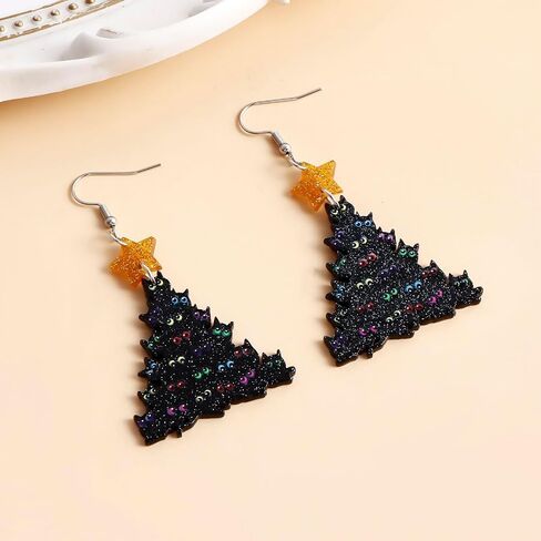 Christmas Earrings For Women Dangling Christmas Earrings Acrylic Dangle Drop Holiday Earrings Christmas Tree Cake Santa Claus Earrings Christmas Jewelry Gifts 6 Pairs in Kuwait