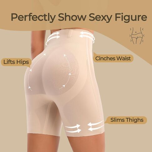 Shapewear Shorts For Women Tummy Control High Waisted Body Shaper Shorts Girdles Thigh Slimmer Butt Lifter Panties in Saudi Arabia