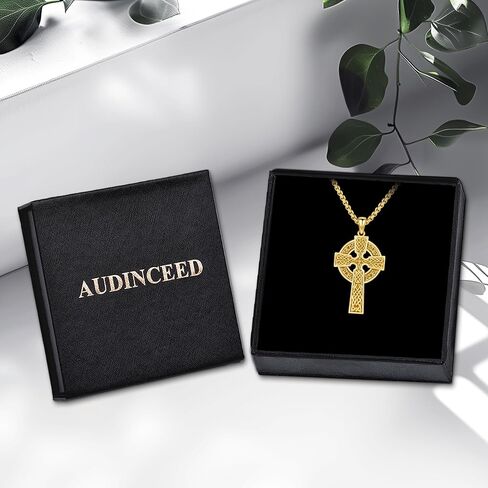 Celtic Cross Necklace for Men Celtic Cross Pendant Evil Eye Necklace 925 Sterling Silver Cross Jewelry for Christmas Anniversary Holiday Religious Gifts in Kuwait