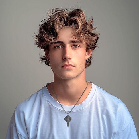 Celtic Cross Necklace for Men Celtic Cross Pendant Evil Eye Necklace 925 Sterling Silver Cross Jewelry for Christmas Anniversary Holiday Religious Gifts in Kuwait