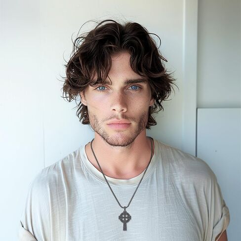 Celtic Cross Necklace for Men Celtic Cross Pendant Evil Eye Necklace 925 Sterling Silver Cross Jewelry for Christmas Anniversary Holiday Religious Gifts in Kuwait