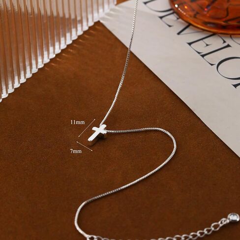 Cross Necklace for Women Silver/Gold Plated Cross Necklace Dainty Small Cross Pendant Necklace Minimalist Cross Chain Choker Jewelry in Kuwait