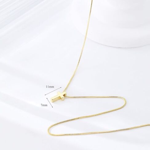 Cross Necklace for Women Silver/Gold Plated Cross Necklace Dainty Small Cross Pendant Necklace Minimalist Cross Chain Choker Jewelry in Kuwait