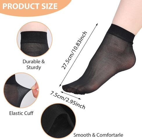 10 Pairs Nude Ankle Socks Sheer Socks Women Ankle Summer Breathable Nylon Socks Thin Ankle Stockings for Women in Kuwait