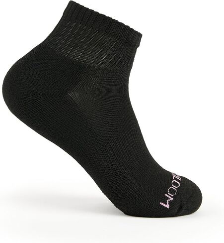 جوارب Fruit of the Loom للكاحل للنساء - 8 أزواج، دعم للقوس، مبطنة ناعمة، جوارب رياضية ربع سنوية قابلة للتنفس مقاس 4-10 in Kuwait