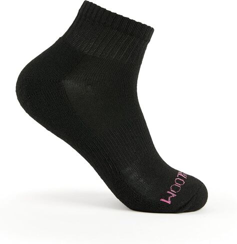 جوارب Fruit of the Loom للكاحل للنساء - 8 أزواج، دعم للقوس، مبطنة ناعمة، جوارب رياضية ربع سنوية قابلة للتنفس مقاس 4-10 in Kuwait