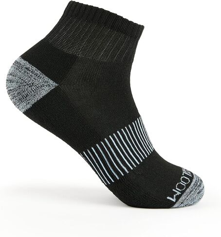 جوارب Fruit of the Loom للكاحل للنساء - 8 أزواج، دعم للقوس، مبطنة ناعمة، جوارب رياضية ربع سنوية قابلة للتنفس مقاس 4-10 in Kuwait