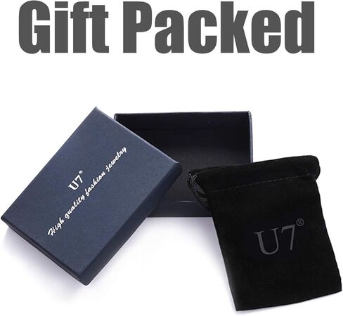 U7 Tiny Heart Necklace for Women, Stainless Steel 18K Gold/Black/Rose Gold Plated Link Chain Dainty Love Hearts Pendant Necklaces in Kuwait