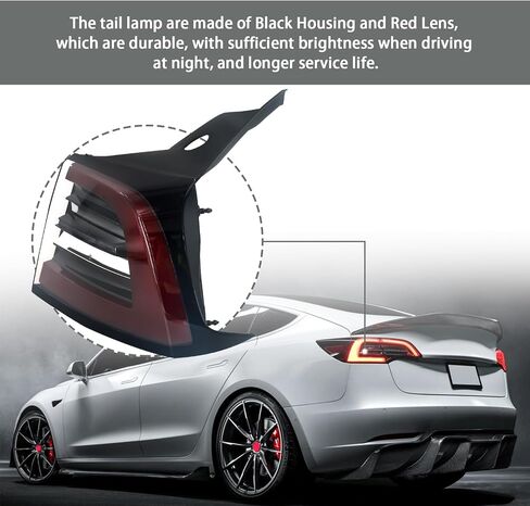 3 Pin LED Tail Light Assembly Compatible With Tesla Model 3 2017-2020 Right Passenger Side Rear Brake Lamp Replaces# 1077398-00-G 1077398 1077398-00-H 1077398-00-F in Saudi Arabia