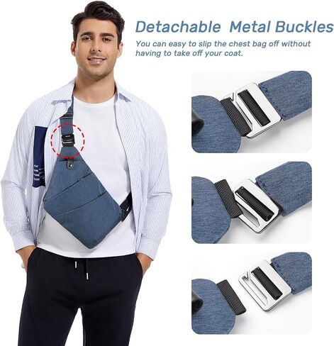 Crossbody Bag for Women and Men, Anti-theft Sling Bag Lightweight Shoulder for Hiking Travel in Saudi Arabia