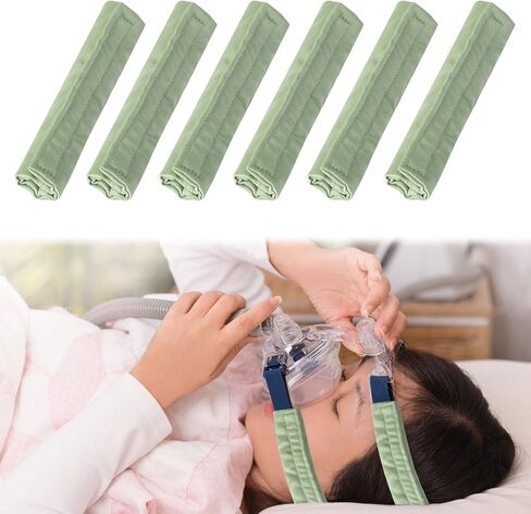 6 Packs Satin CPAP Strap Covers Soft, CPAP Mask Cushions, Breathable CPAP Strap Cushions, CPAP Hair Protector for Women and Man, Universal Silk CPAP Strap Covers for Reducing Red Marks (Grey) in Saudi Arabia