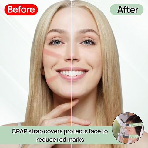 6 Packs Satin CPAP Strap Covers Soft, CPAP Mask Cushions, Breathable CPAP Strap Cushions, CPAP Hair Protector for Women and Man, Universal Silk CPAP Strap Covers for Reducing Red Marks (Grey) in Saudi Arabia