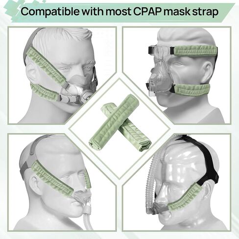 6 Packs Satin CPAP Strap Covers Soft, CPAP Mask Cushions, Breathable CPAP Strap Cushions, CPAP Hair Protector for Women and Man, Universal Silk CPAP Strap Covers for Reducing Red Marks (Grey) in Saudi Arabia