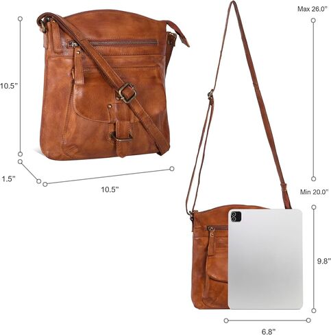 Leather Crossbody Bags for Women - Trendy Leather Crossbody Purses For Women - Medium Size Women's Handbag - Ladies Sling Bag in Saudi Arabia