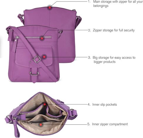 حقائب كروس جلدية للنساء - محافظ جلدية عصرية للنساء - حقيبة يد نسائية متوسطة الحجم - حقيبة حبال للسيدات in Kuwait