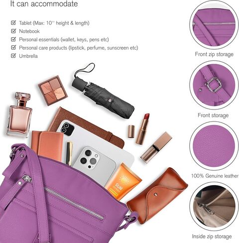 حقائب كروس جلدية للنساء - محافظ جلدية عصرية للنساء - حقيبة يد نسائية متوسطة الحجم - حقيبة حبال للسيدات in Kuwait