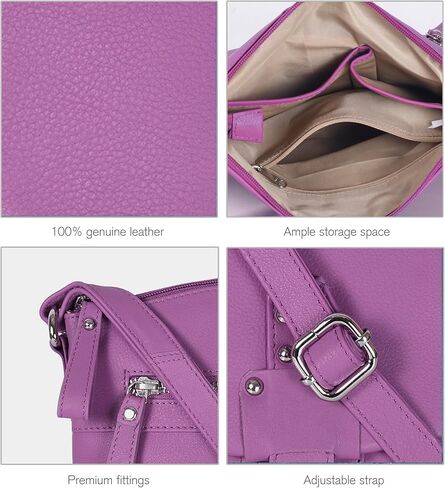 حقائب كروس جلدية للنساء - محافظ جلدية عصرية للنساء - حقيبة يد نسائية متوسطة الحجم - حقيبة حبال للسيدات in Kuwait