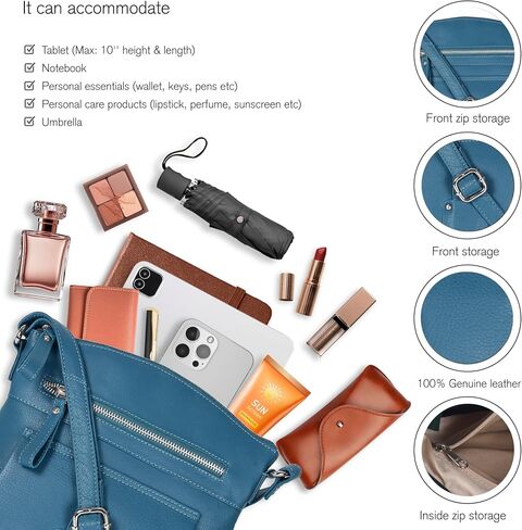Leather Crossbody Bags for Women - Trendy Leather Crossbody Purses For Women - Medium Size Women's Handbag - Ladies Sling Bag in Saudi Arabia