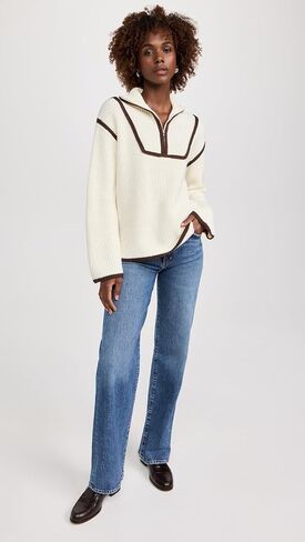 English Factory Women's Quarter Zip Sweatshirt in Saudi Arabia