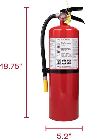 Kidde Fire Extinguisher for Commercial Use, 3-A:40-B:C, 17 Lbs., Refillable & Reusable, Hose & Wall Mount (Included) in Saudi Arabia