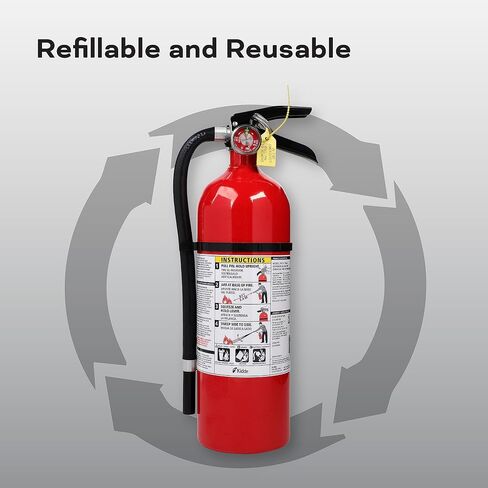 Kidde Fire Extinguisher for Commercial Use, 3-A:40-B:C, 17 Lbs., Refillable & Reusable, Hose & Wall Mount (Included) in Saudi Arabia
