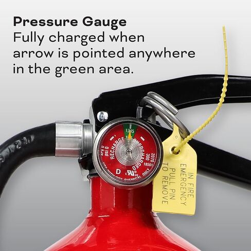 Kidde Fire Extinguisher for Commercial Use, 3-A:40-B:C, 17 Lbs., Refillable & Reusable, Hose & Wall Mount (Included) in Saudi Arabia
