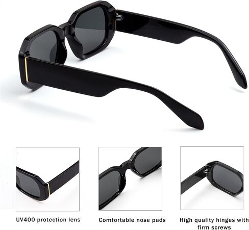 OSAGAMA Rectangle Sunglasses for Women Men Unisex Vintage 90s Square Sun Glasses 52mm in Saudi Arabia