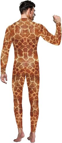 Men's Animal Print Halloween Costume Bodysuit Jumpsuit for Cosplay Party in Kuwait
