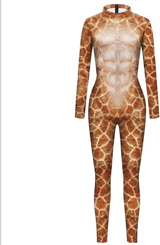 Men's Animal Print Halloween Costume Bodysuit Jumpsuit for Cosplay Party in Kuwait