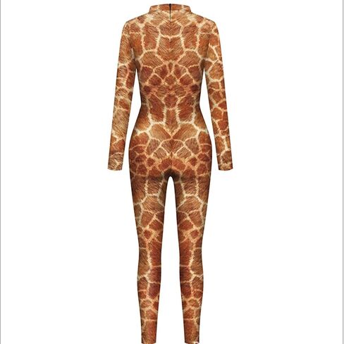 Men's Animal Print Halloween Costume Bodysuit Jumpsuit for Cosplay Party in Kuwait