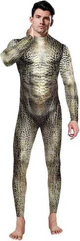 Men's Animal Print Halloween Costume Bodysuit Jumpsuit for Cosplay Party in Kuwait
