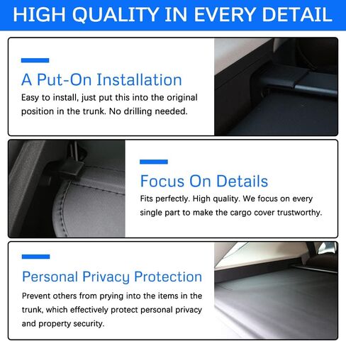 KEDAKEJI Trunk Cargo Cover Compatible with Mazda CX-5 2017 2018 2019 2020 2021 2022 Black Retractable Rear Trunk Shielding Shade New in Saudi Arabia