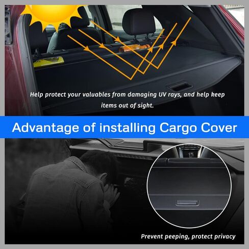 KEDAKEJI Trunk Cargo Cover Compatible with Mazda CX-5 2017 2018 2019 2020 2021 2022 Black Retractable Rear Trunk Shielding Shade New in Saudi Arabia