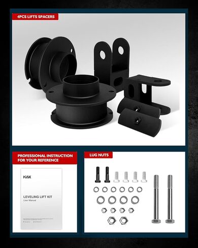 KAX 2.5“ Front Leveling Lift Kit for Ram2500 2014-2023 4WD, Ram3500 2013-2023 4WD, Suspensions Strut Spacers Raise the Front 2.5 inch in Saudi Arabia