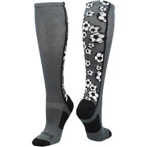 MadSportsStuff Crazy Soccer Socks with Soccer Balls for Girls and Boys Youth Kids Over the Calf Gift Accessories