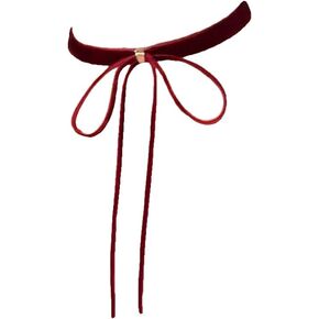 Red Velvet Choker Necklace for Women Vintage Red Bow Choker Necklaces Christmas Necklace Christmas Accessories Jewelry