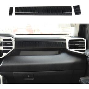 Carbon Fiber Interior Control Dashboard Panel Cover Trim Accessories for Toyota Tundra 2022+ Sequoia 2023+